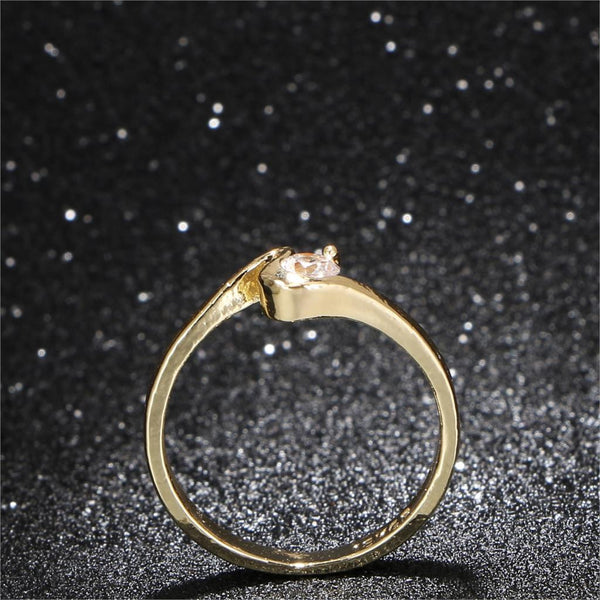 18K Gold Plated C.Z. Party Ring