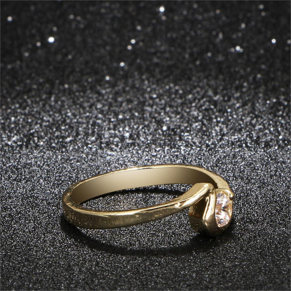 18K Gold Plated C.Z. Party Ring