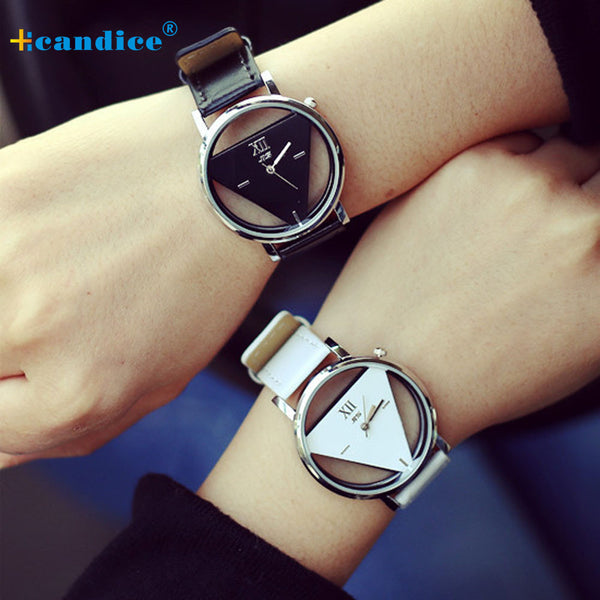Women's Hollowed Out Triangle Wristwatch