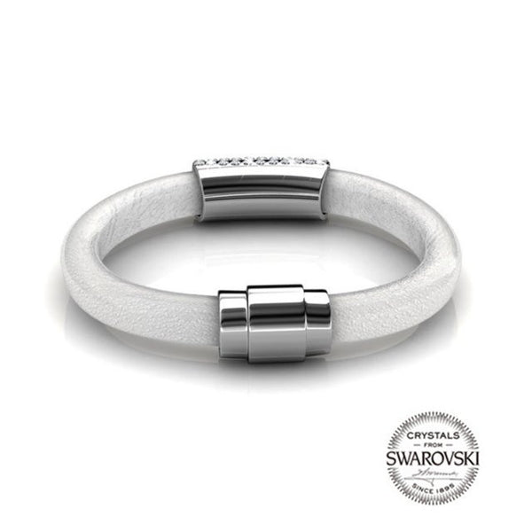 The 'Destiny' - Swarovski Crystal Leather Bangle Bracelet